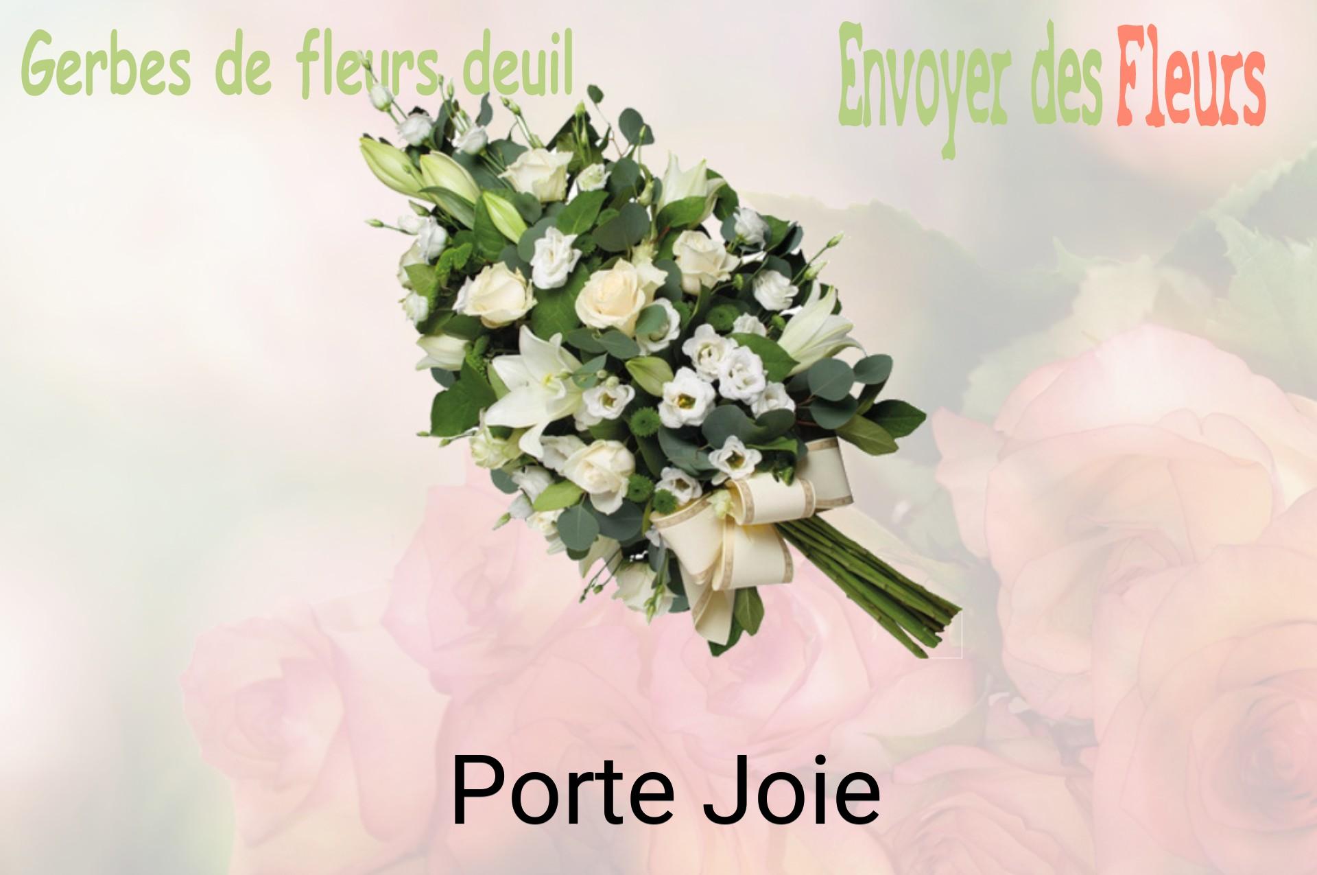Gerbe de fleurs de deuil livrée à Porte-Joie